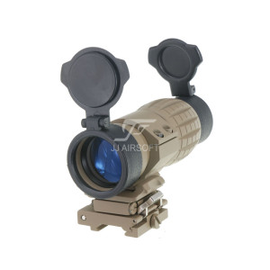 4x FXD Magnifier with Adjustable QD Mount (Tan)