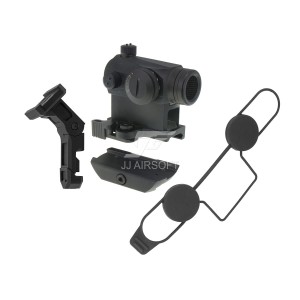 T1 Red Dot with Killflash, Adjustable Angle Offset Mount, QD Mount and Low Mount (Black)