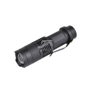 Mini Telescopic Zoom Flashlight (Black)
