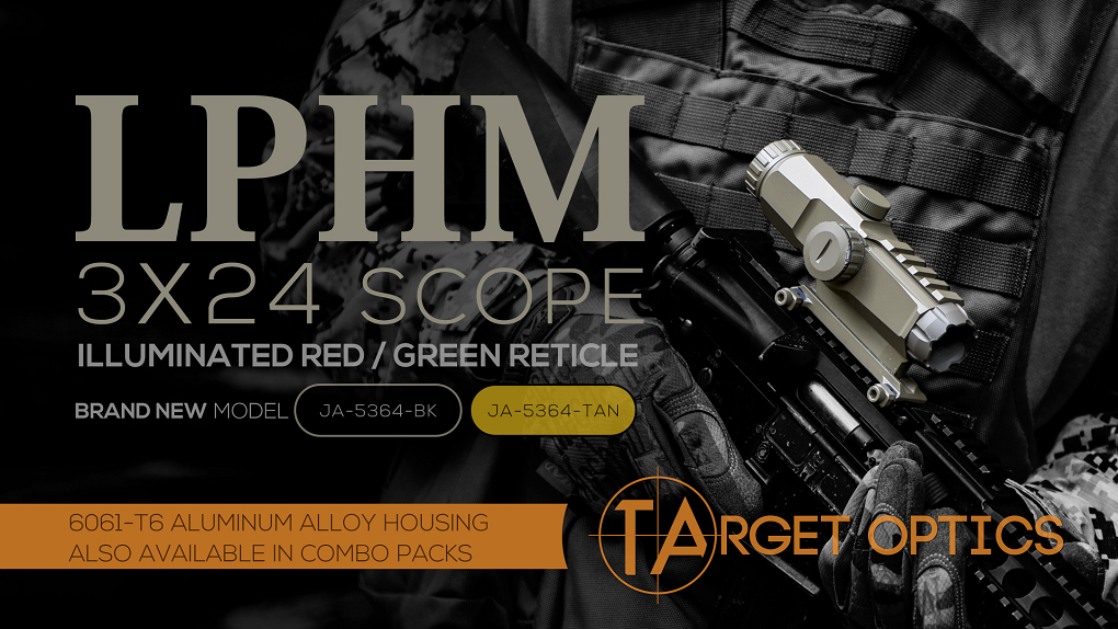 TARGET OPTICS LPHM 3x24 Red and Green Reticle Scope