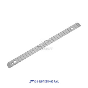 26-Slot KeyMod Full Side Rail (Silver)