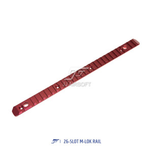 26-Slot M-LOK Full Side Rail (Red)