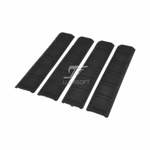 Square Pattern KeyMod 6-inch Rubber Rail Covers (Black)