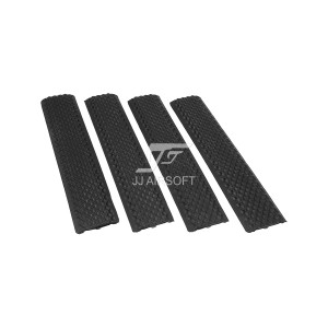 Golfball-Textured KeyMod 6-inch Rubber Rail Covers (Black)