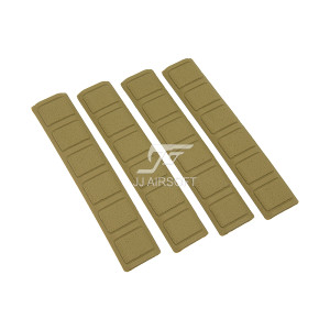 Square Pattern KeyMod 6-inch Rubber Rail Covers (Tan)