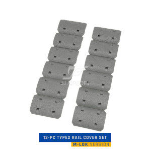 12-PC Type2 M-LOK Rail Cover Set (Grey)