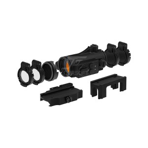 ZV-1 Red Dot Sight with Low Mount and Riser (Black)
